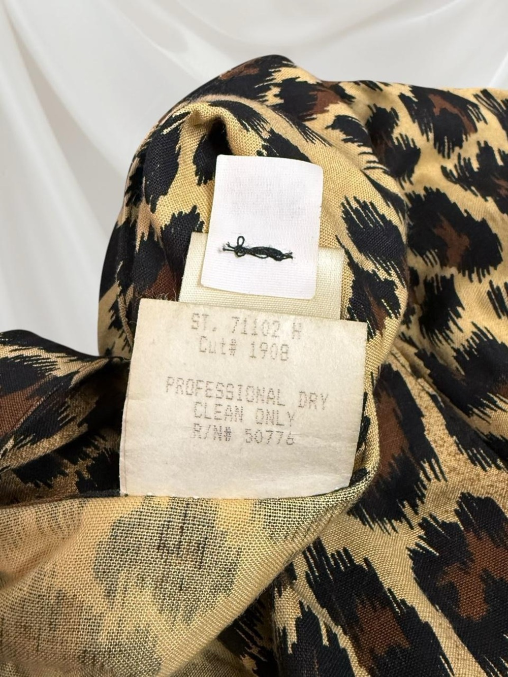Leopard Print Long Wrap Dress / Robe - Brown & Black - Picture 4 of 8